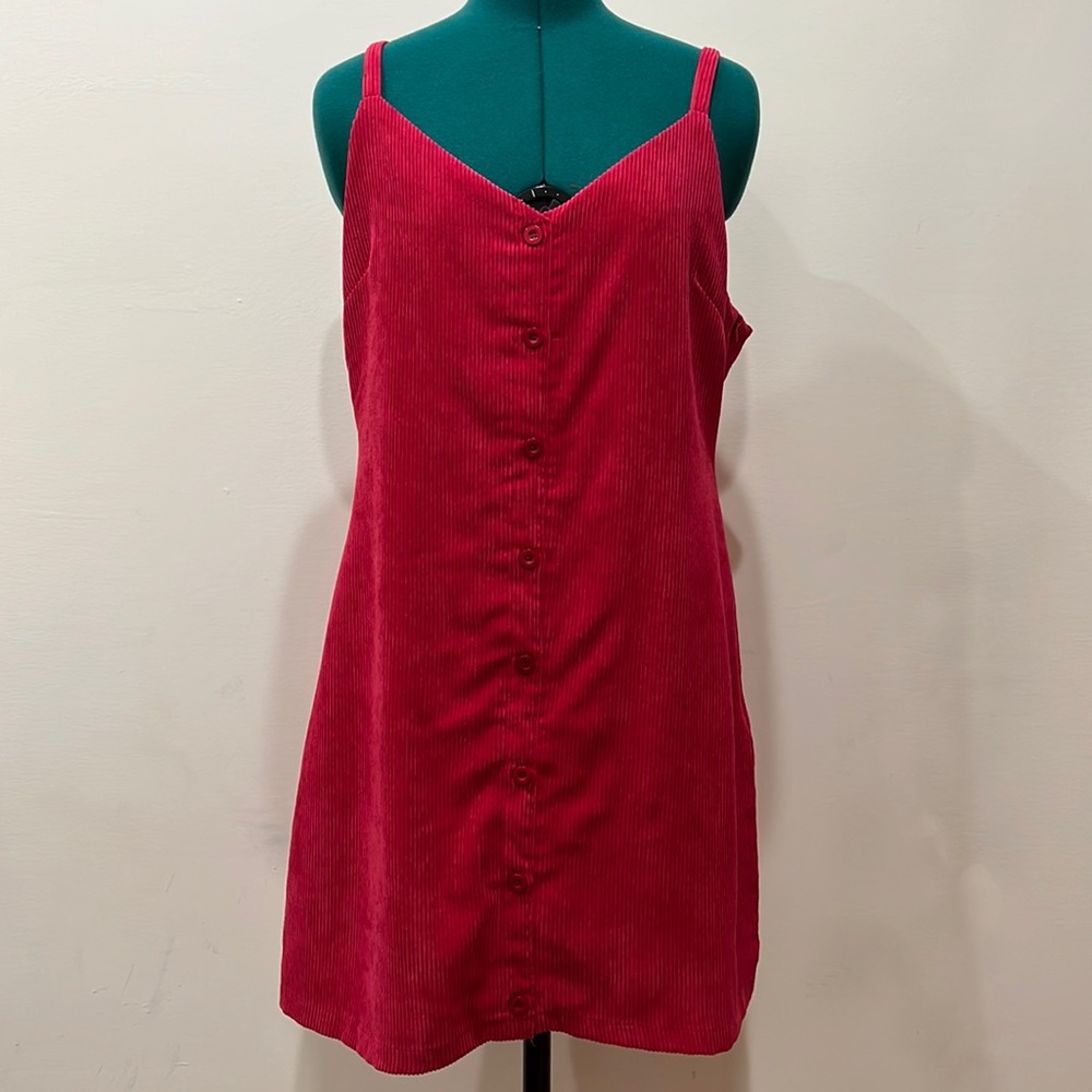 Red Corduroy Dress